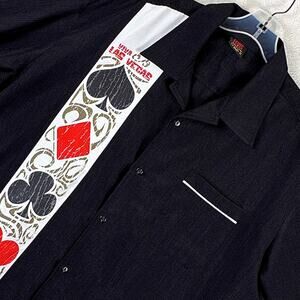 Steady x Elvis Presley Bowling Shirt Mens 2X Black Viva Las Vegas 50s 60s USA